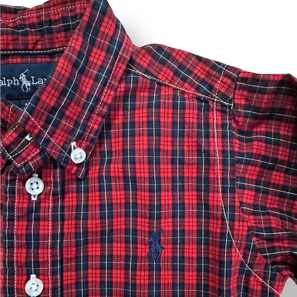 Ralph Lauren | Infant Tartan Plaid Button Down (12 mos) - Picture 2 of 4
